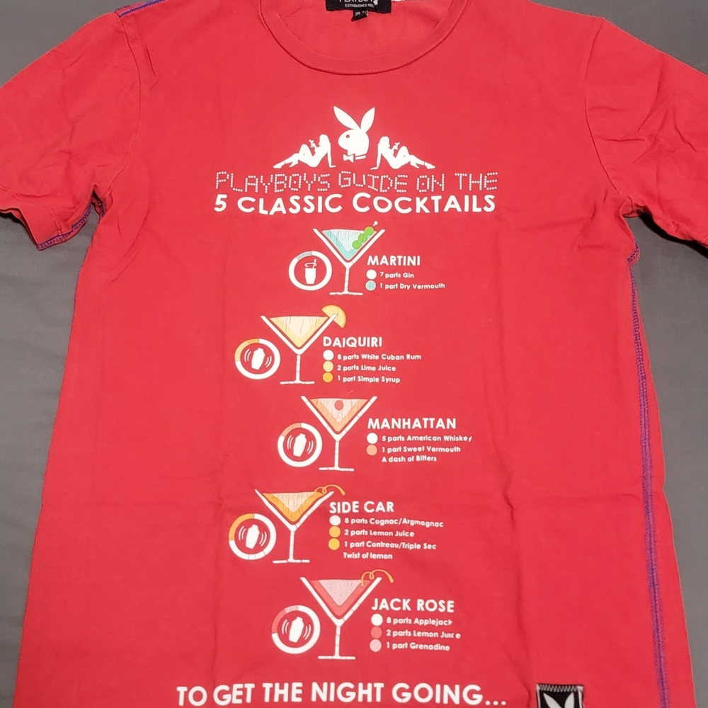 Playboy Red Crew Neck Tee